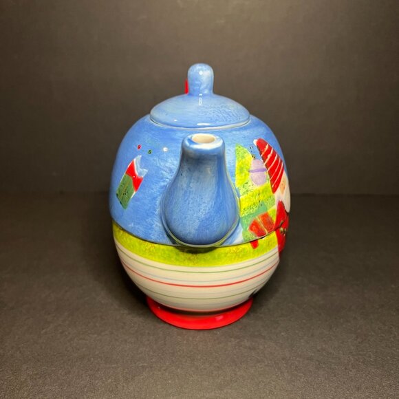 Le Gourmet Chef 2005 Christmas Ceramic Santa Claus 3pc Tea for One Set - Picture 5 of 10